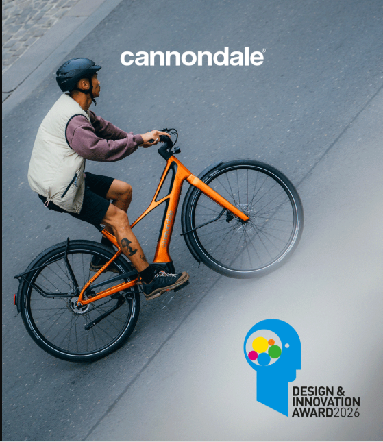 Le FlyingV de cannondale décroche le Design & Innovation Award 2026 le VAE FlyingV de cannondale récompensé